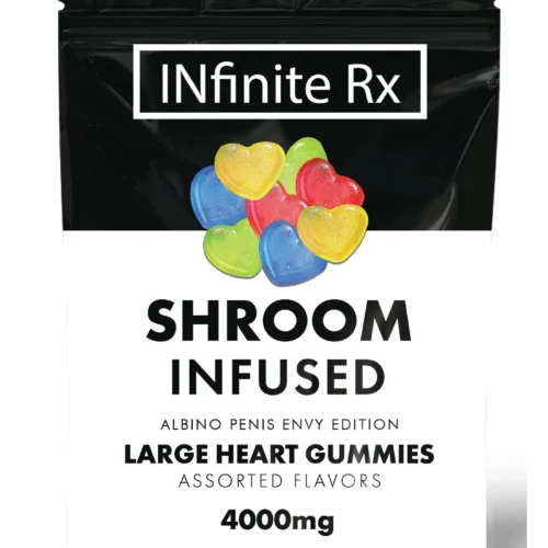INfinite Rx Shroom Infused Albino Penis Envy Edition Large Heart Gummies Edibles (4000mg) - FunGuyz Canada