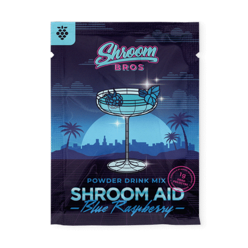 Shroom Aid – Blue Raspeberry Shroom Drink Mix (1 Gram Each) - FunGuyz Canada