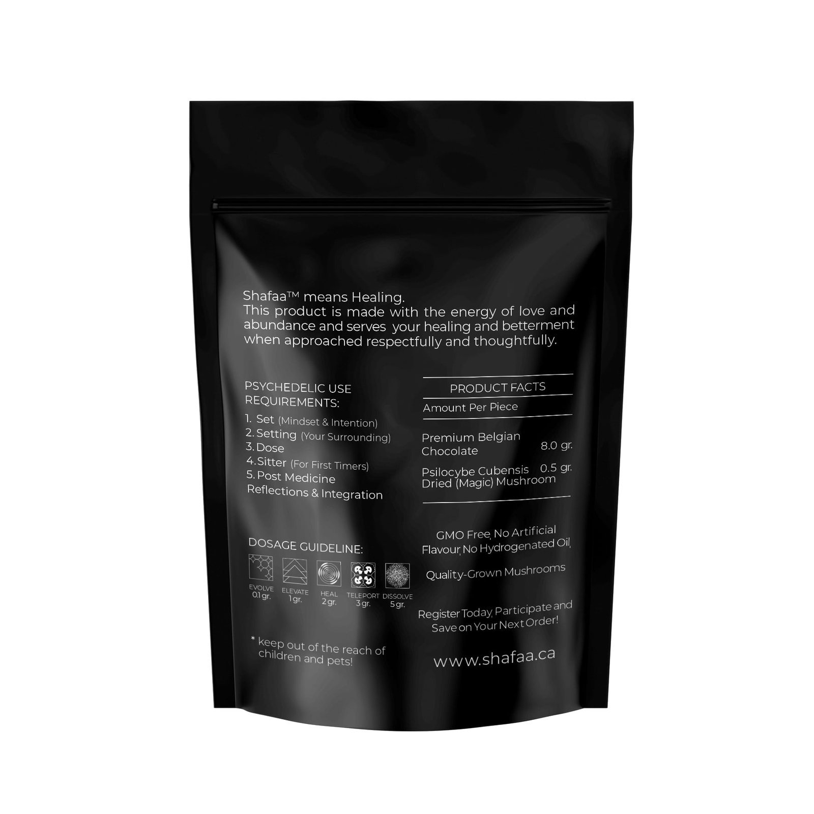Shafaa Macrodosing Magic Mushroom Milk Chocolate Edibles - Image 3