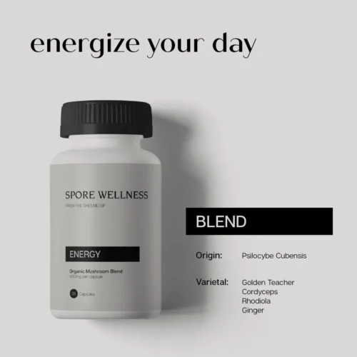 Spore Wellness (Energy) Microdosing Mushroom Capsules - FunGuyz Canada