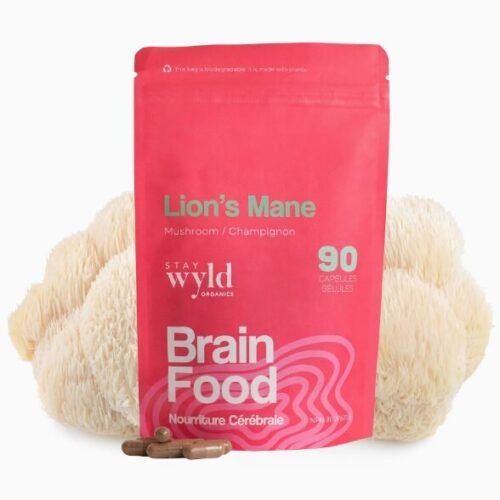 Stay Wyld Organics – Lion’s Mane Mushroom Capsules (Bottle of 90) - FunGuyz Canada
