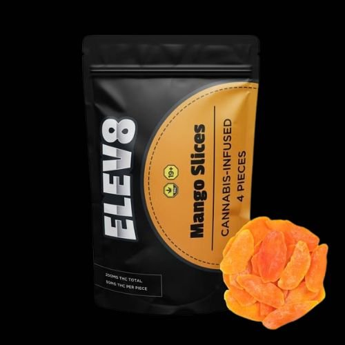Buy Elev8 – 200mg THC Mango Slices - FunGuyz Canada