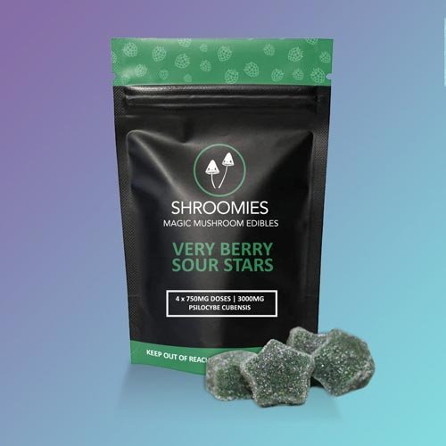 Buy SHROOMIES VERY BERRY SOUR STARS – 3000MG Online - FunGuyz Canada
