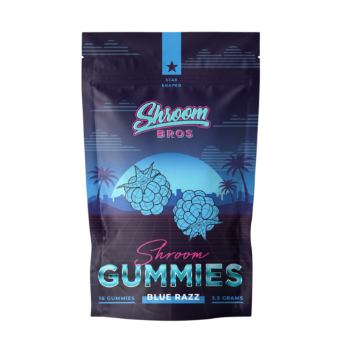 Magic Mushroom Gummies – Blue Razz (3.5g) - FunGuyz Canada