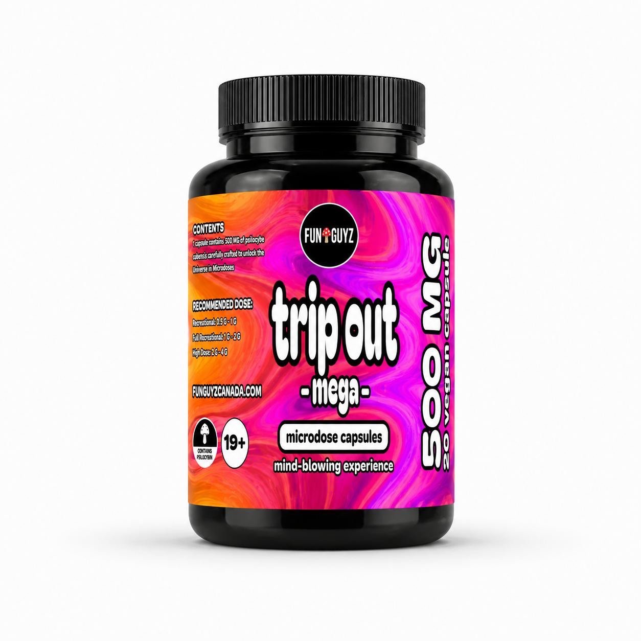 Trip Out 500mg Mushroom Capsules (x20)