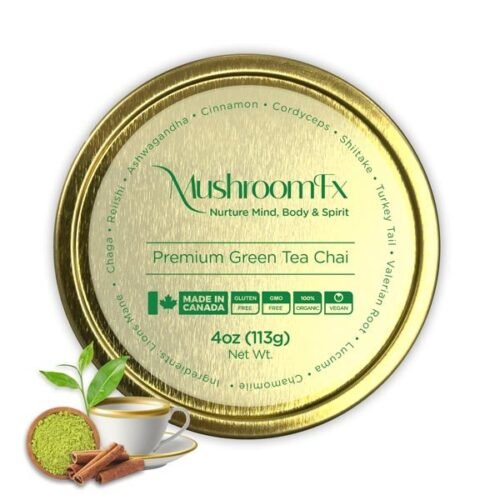 Premium Green Tea – 7 Mushrooms – MushroomFx – 20 Servings - FunGuyz Canada
